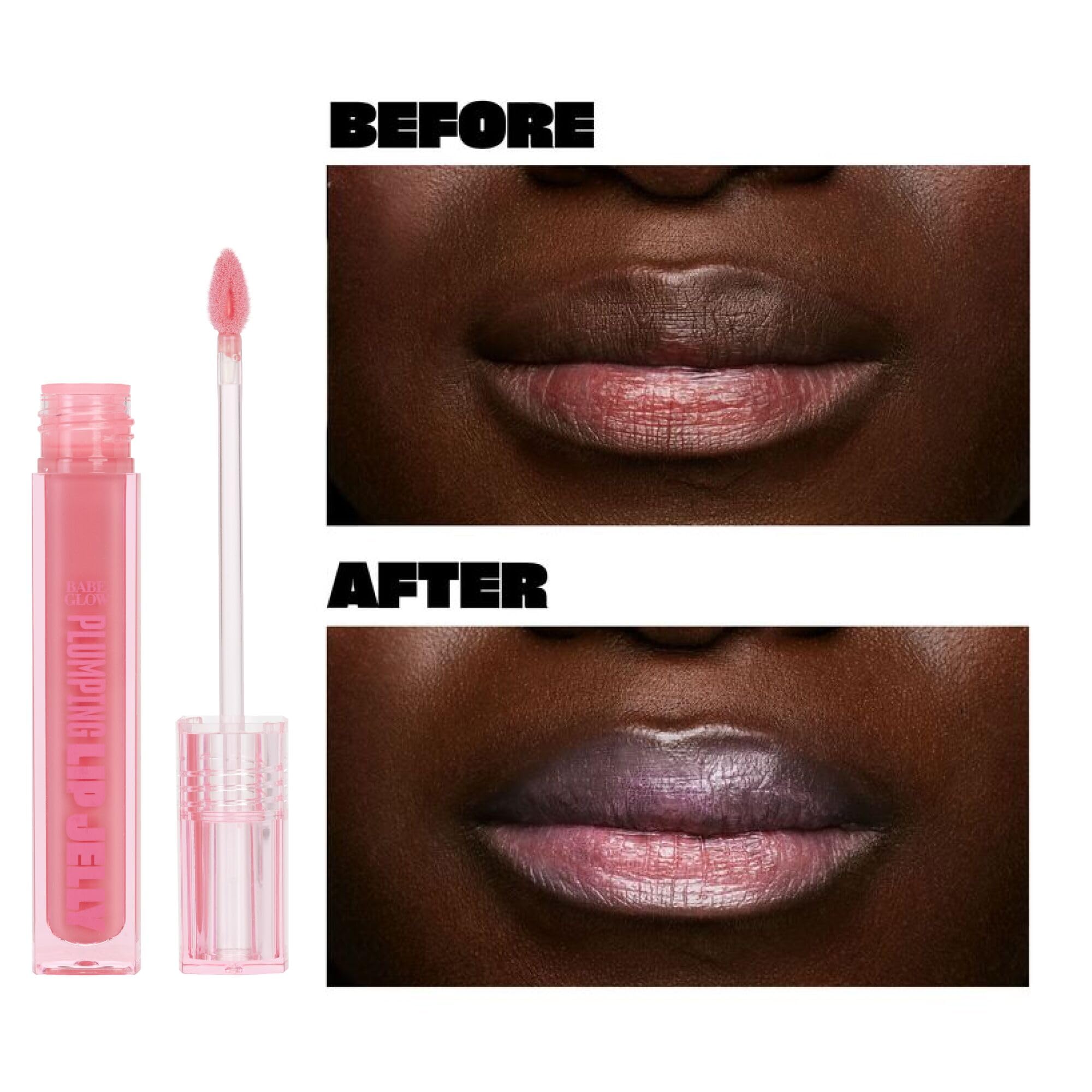 BABE ORIGINAL Glow Lip Jelly Plumping Gloss – Fuller Lips, High Shine & Hydration