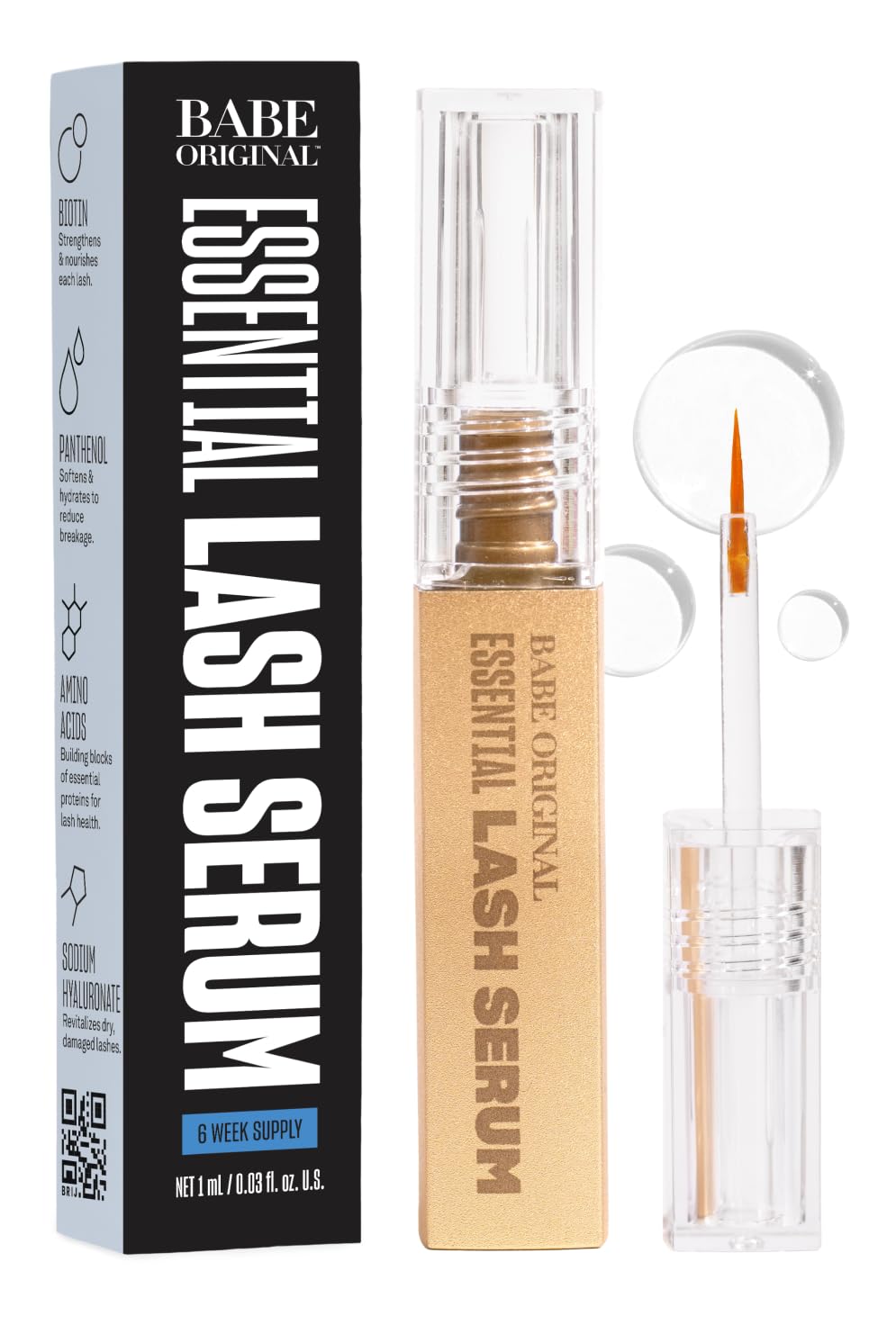 Babe Original Lash Serum – Fuller, Longer-Looking Lashes (1mL Starter Supply)