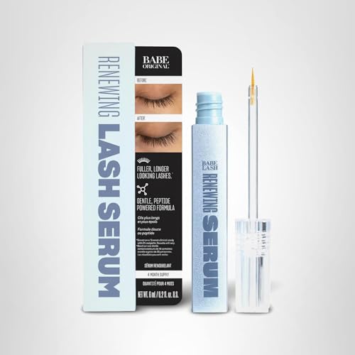BABE ORIGINAL Renewing Lash Serum | Peptide-Infused for Fuller, Longer-Looking Lashes | 6mL | Cruelty-Free