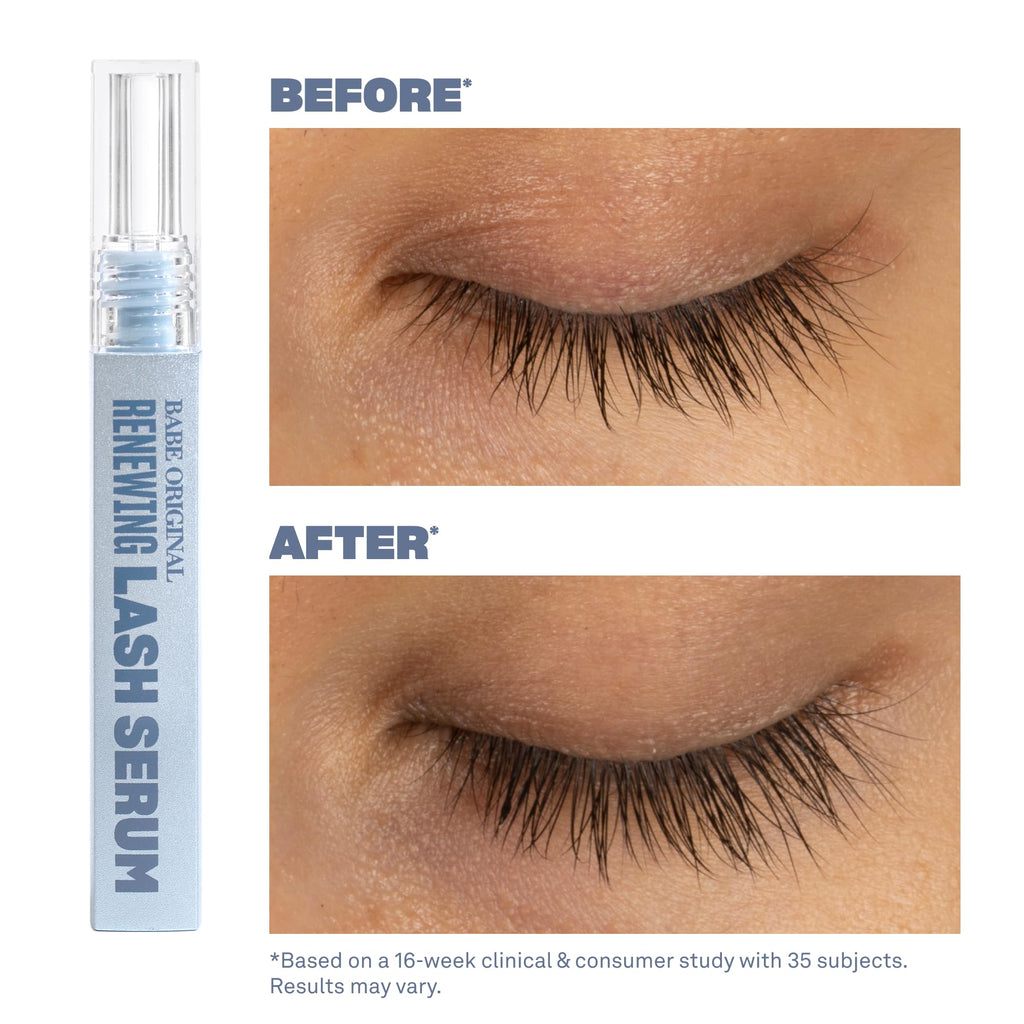 BABE ORIGINAL Renewing Lash Serum – Pro-6 Peptide Complex for Fuller, Longer-Looking Lashes