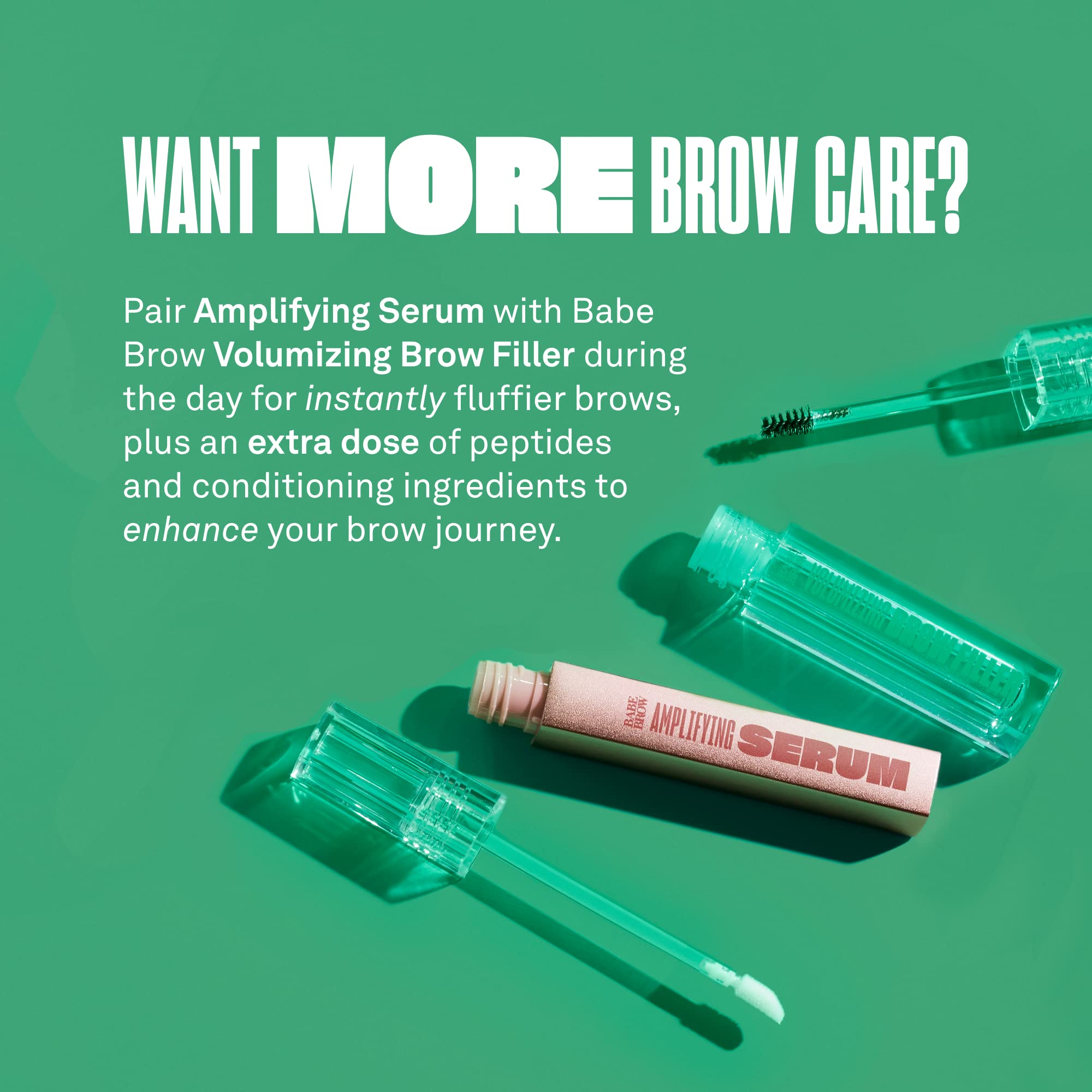 BABE ORIGINAL Volumizing Eyebrow Filler — Tint Brow Gel with Peptides & Biotin for Fuller, Long-Lasting Brows