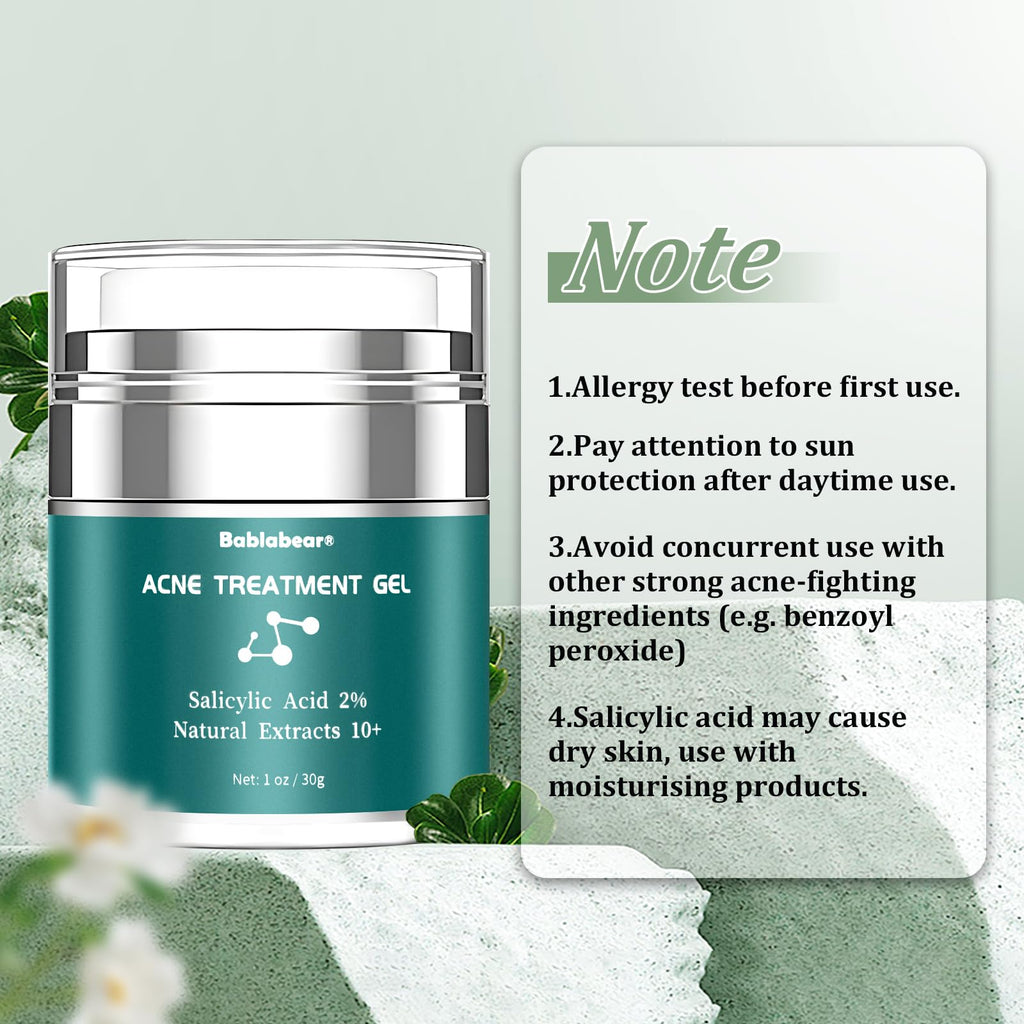 Bablabear 2% Salicylic Acid Acne Cream – Face, Back & Body (30g)