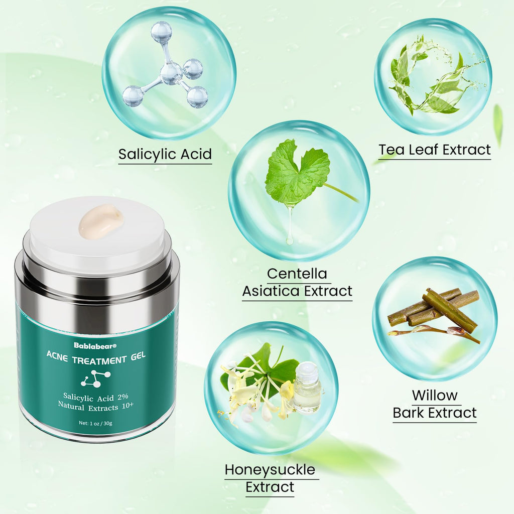 Bablabear 2% Salicylic Acid Acne Cream – Face, Back & Body (30g)