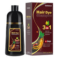 Bablabear Brown Hair Dye Shampoo for Gray Hair Coverage – Instant Color Deposit, 500ml