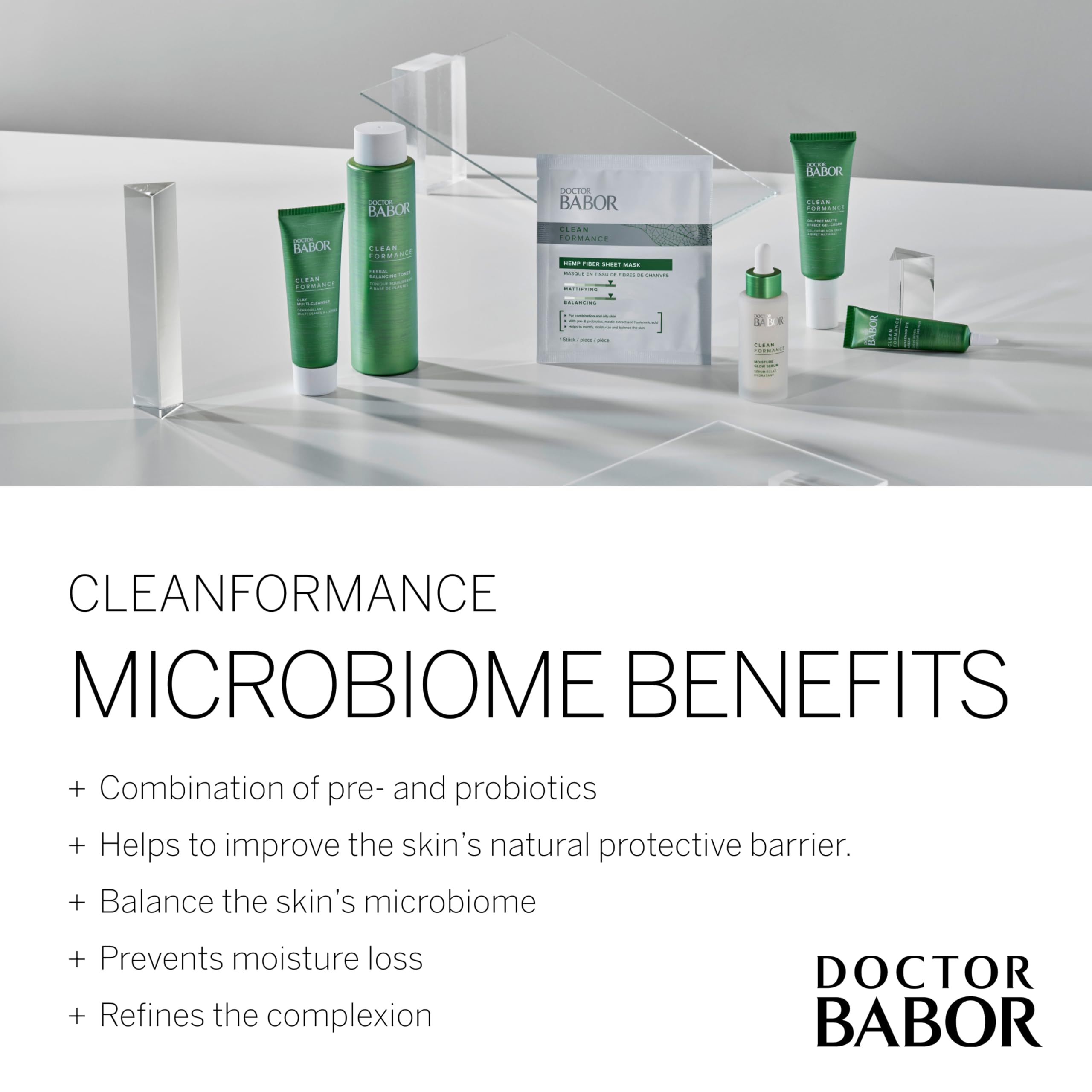 BABOR Cleanformance Moisture Glow Cream — Travel Daily Moisturizer with Prebiotics & Probiotics