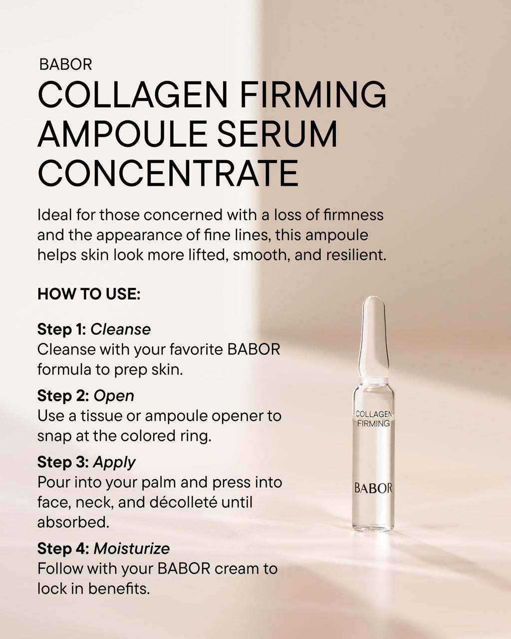 BABOR Collagen Firming Ampoule Concentrate — 7 Day Anti-Aging Serum