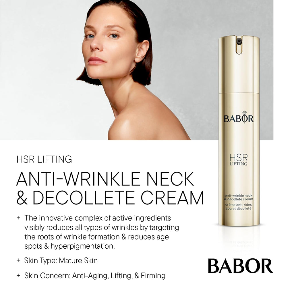 BABOR HSR Lifting Neck & Décolleté Cream | Anti-Aging, Even Tone, Vegan
