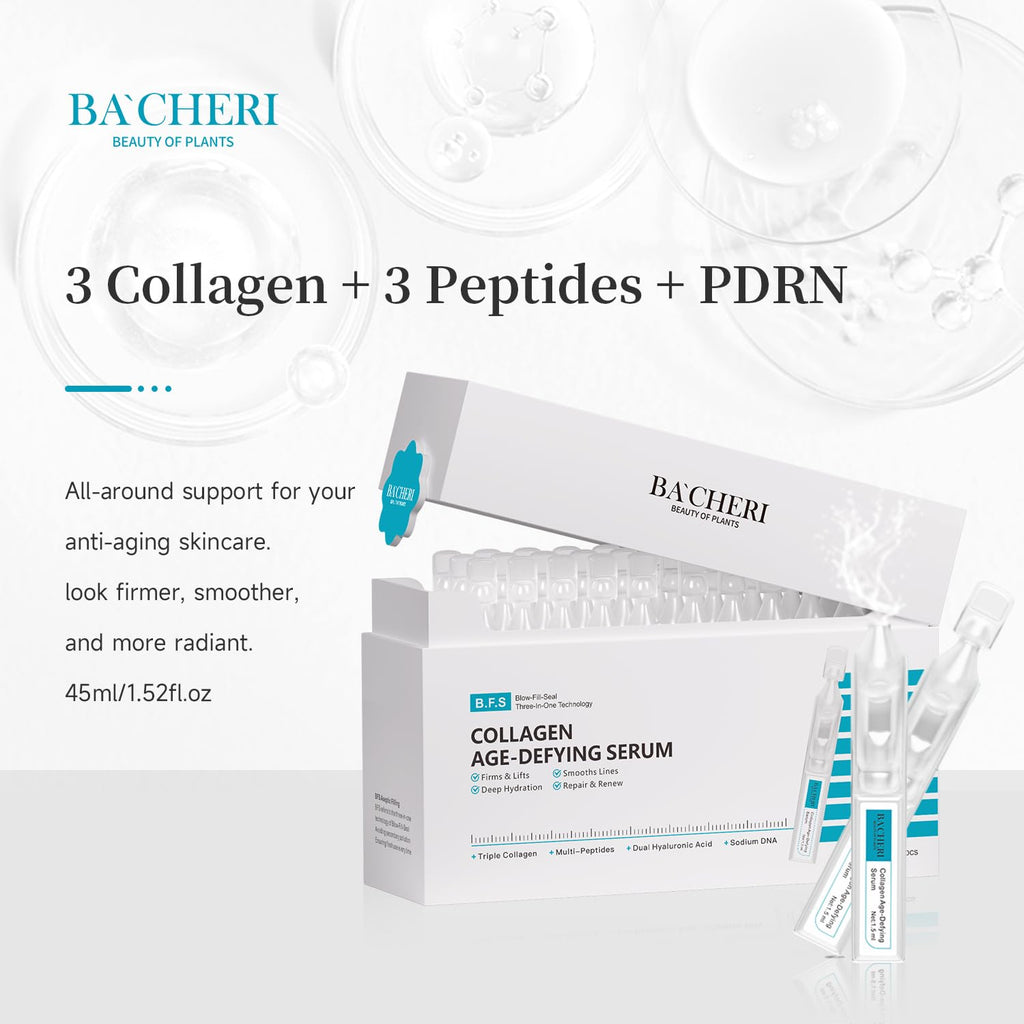 BACHERI Collagen Peptide Anti-Aging Serum with PDRN – Triple Collagen Ampoule Set