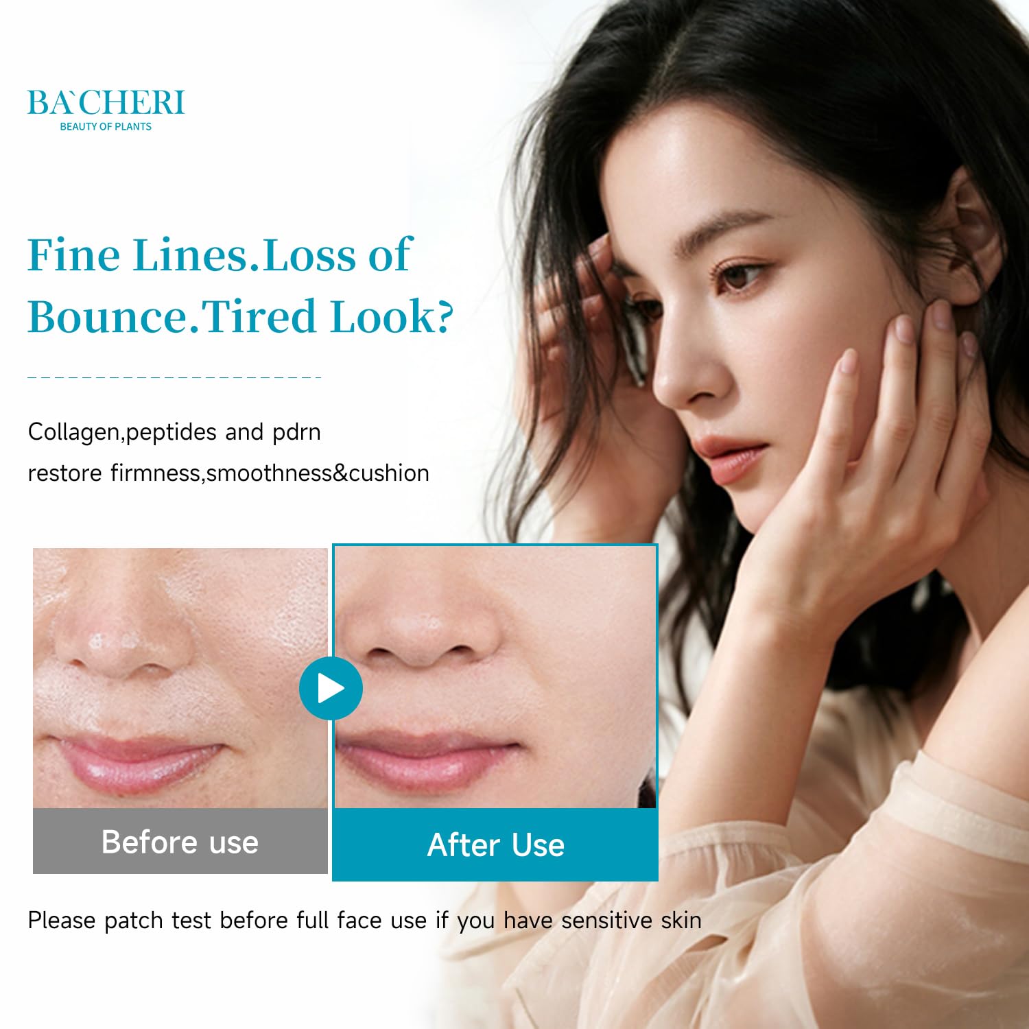 BACHERI Collagen Peptide Anti-Aging Serum with PDRN – Triple Collagen Ampoule Set