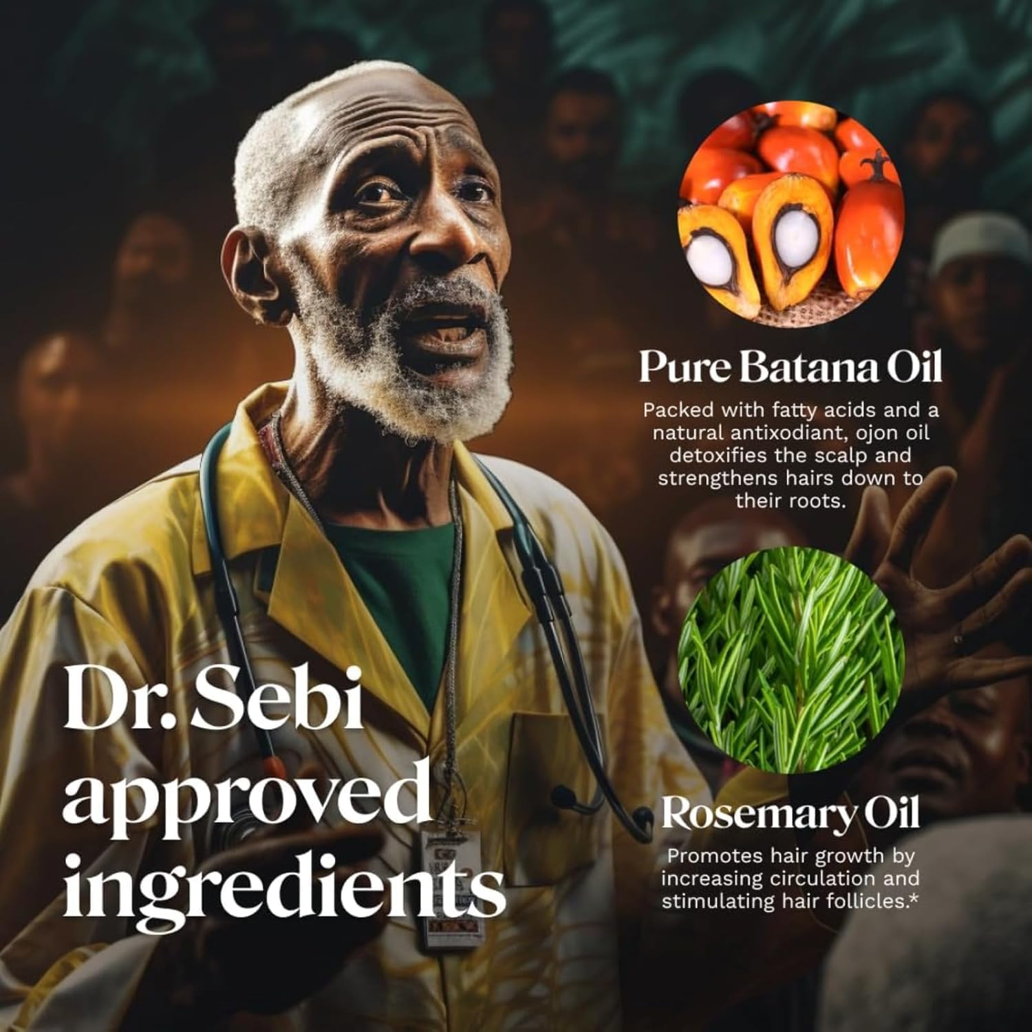BACIOKIS Batana Oil with Rosemary – 100% Organic, Nourishing Hair Care for All Hair Types (2pcs)