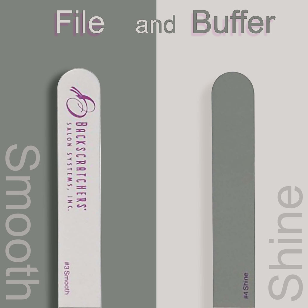 BACKSCRATCHERS 2+2 File & Buffer – Double-Sided Nail File for Shine