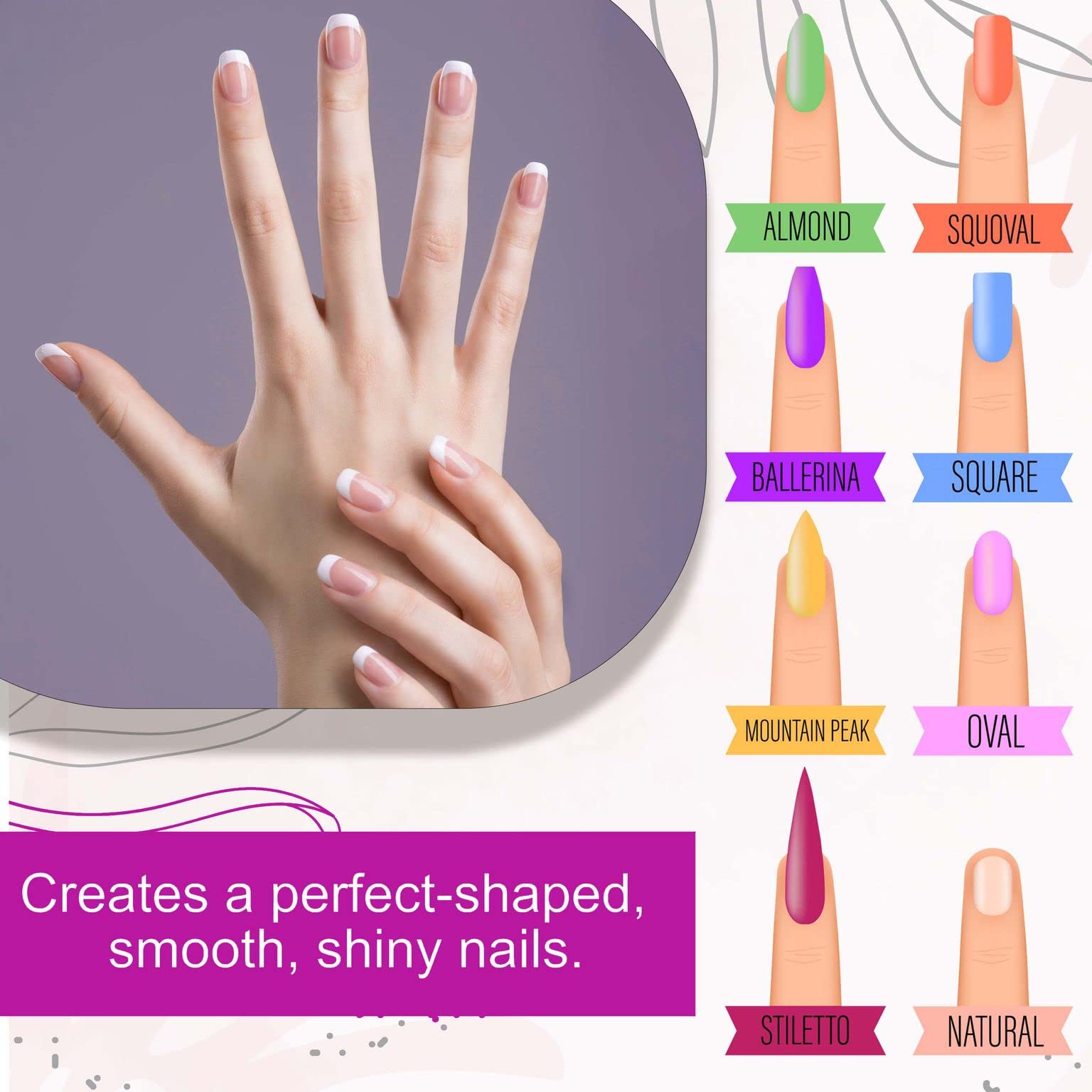 BACKSCRATCHERS 2+2 File & Buffer – Double-Sided Nail File for Shine