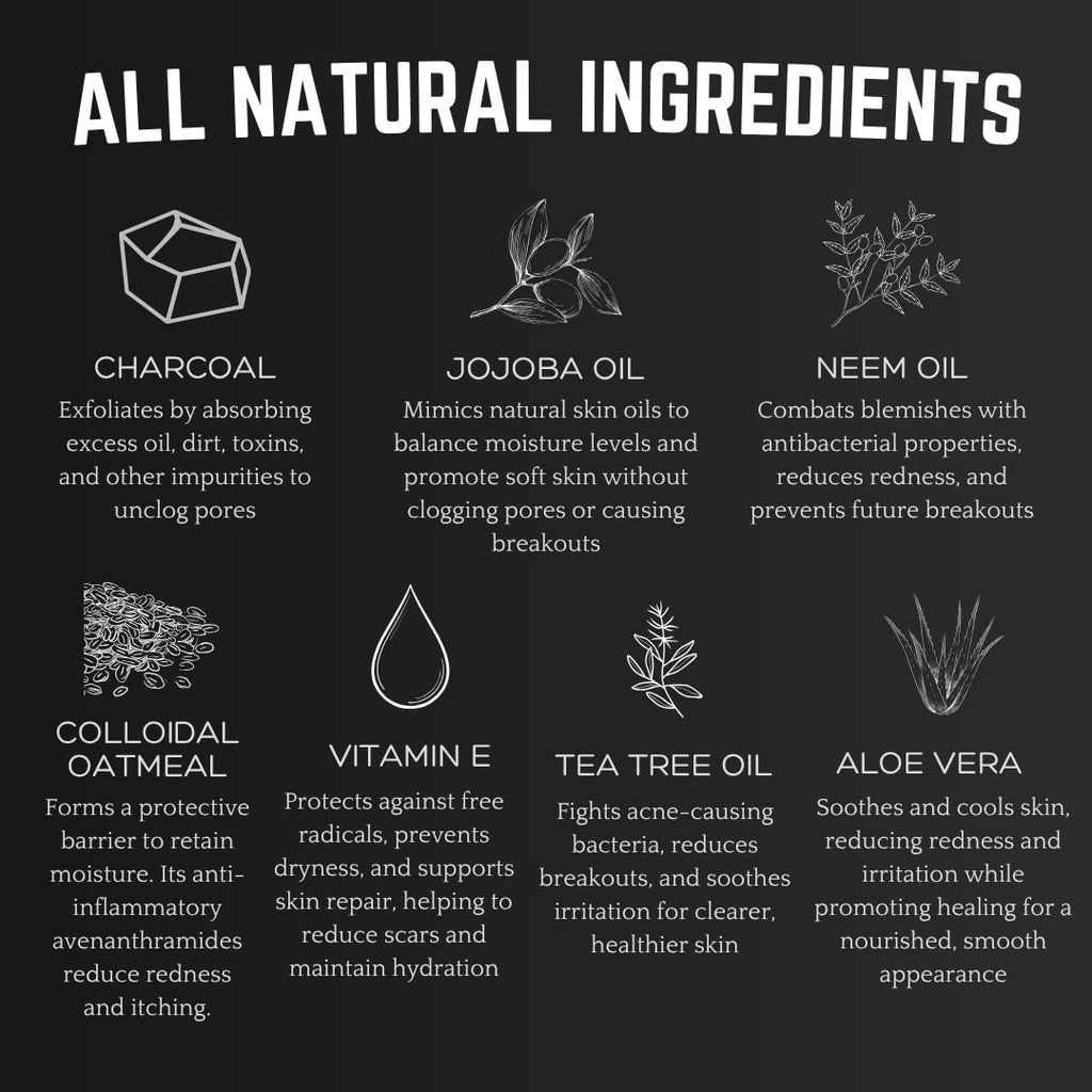 Bacne Bar Bacne Wash – All-Natural Back Acne Cleanser with Charcoal, Tea Tree & Jojoba