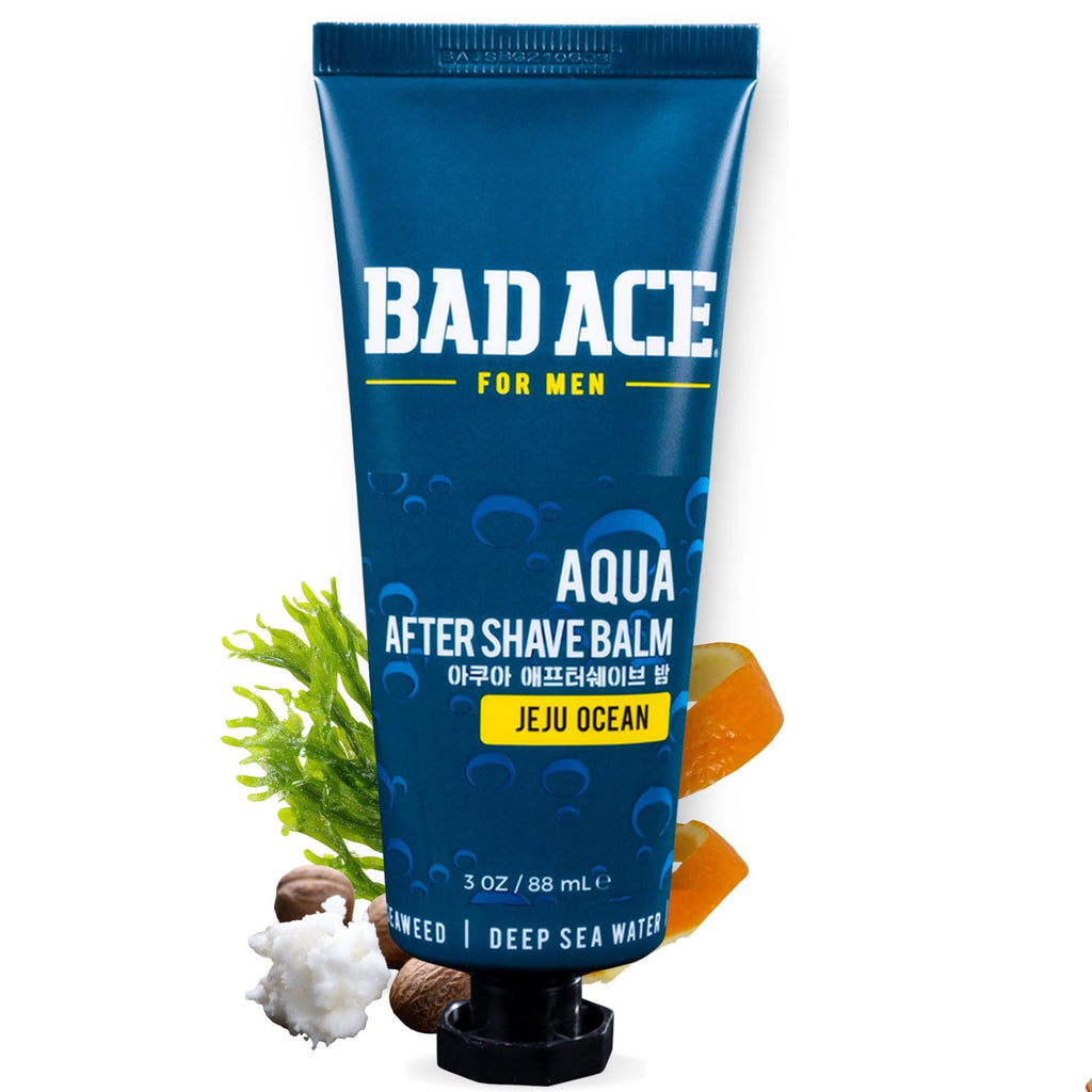 BAD ACE Aqua After Shave Balm for Men – Jeju Ocean Calms Razor Burn