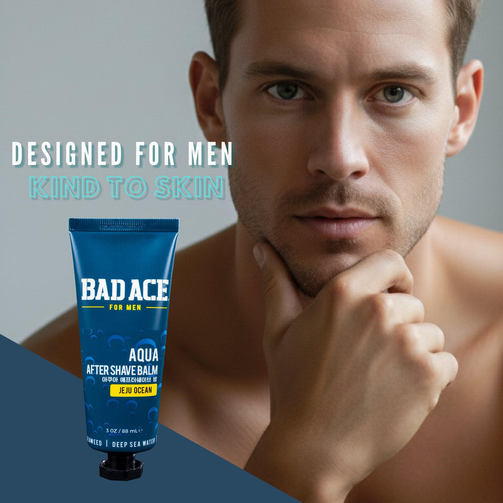 BAD ACE Aqua After Shave Balm for Men – Jeju Ocean Calms Razor Burn