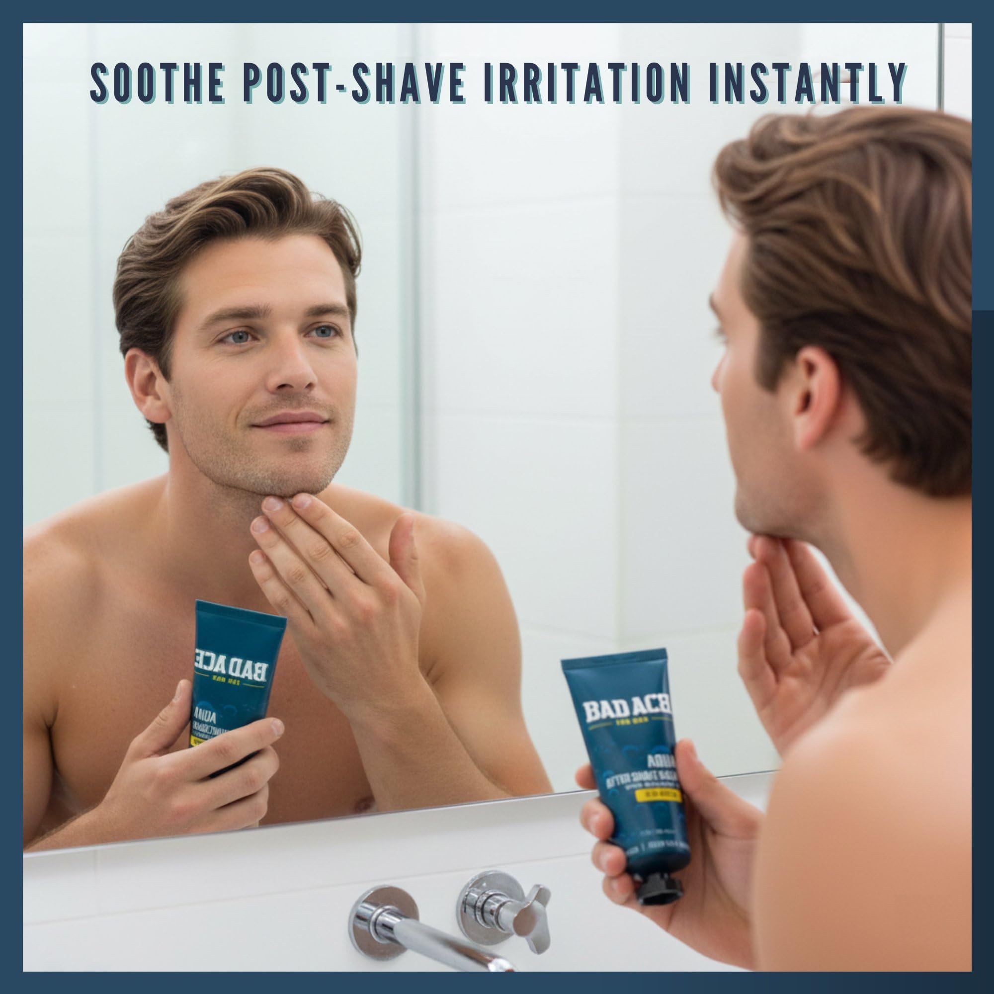 BAD ACE Aqua After Shave Balm for Men – Jeju Ocean Calms Razor Burn
