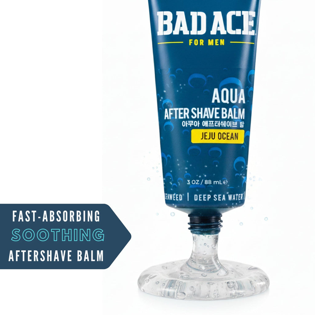 BAD ACE Aqua After Shave Balm for Men – Jeju Ocean Calms Razor Burn