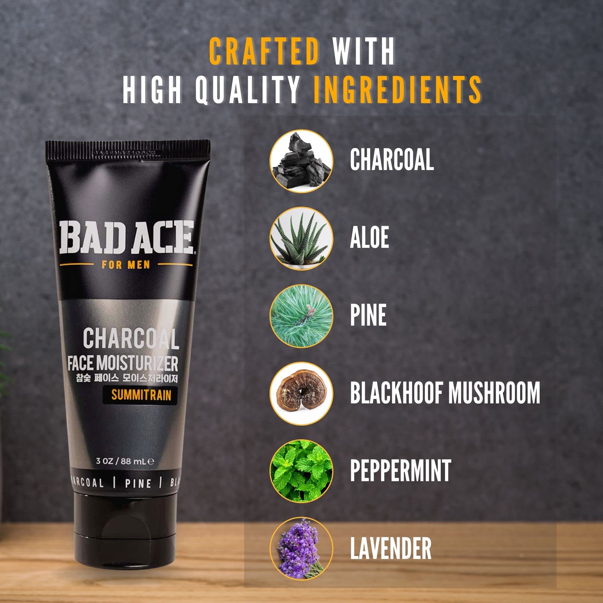 BAD ACE Moisturizer Bundle for Men – Korean Skincare Duo with Vitamin & Charcoal