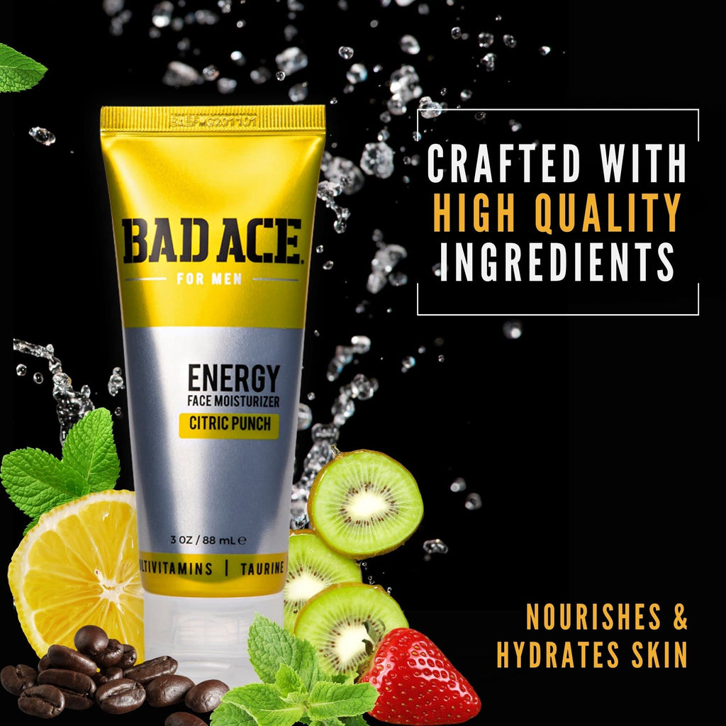 BAD ACE Moisturizer Bundle for Men – Korean Skincare Duo with Vitamin & Charcoal