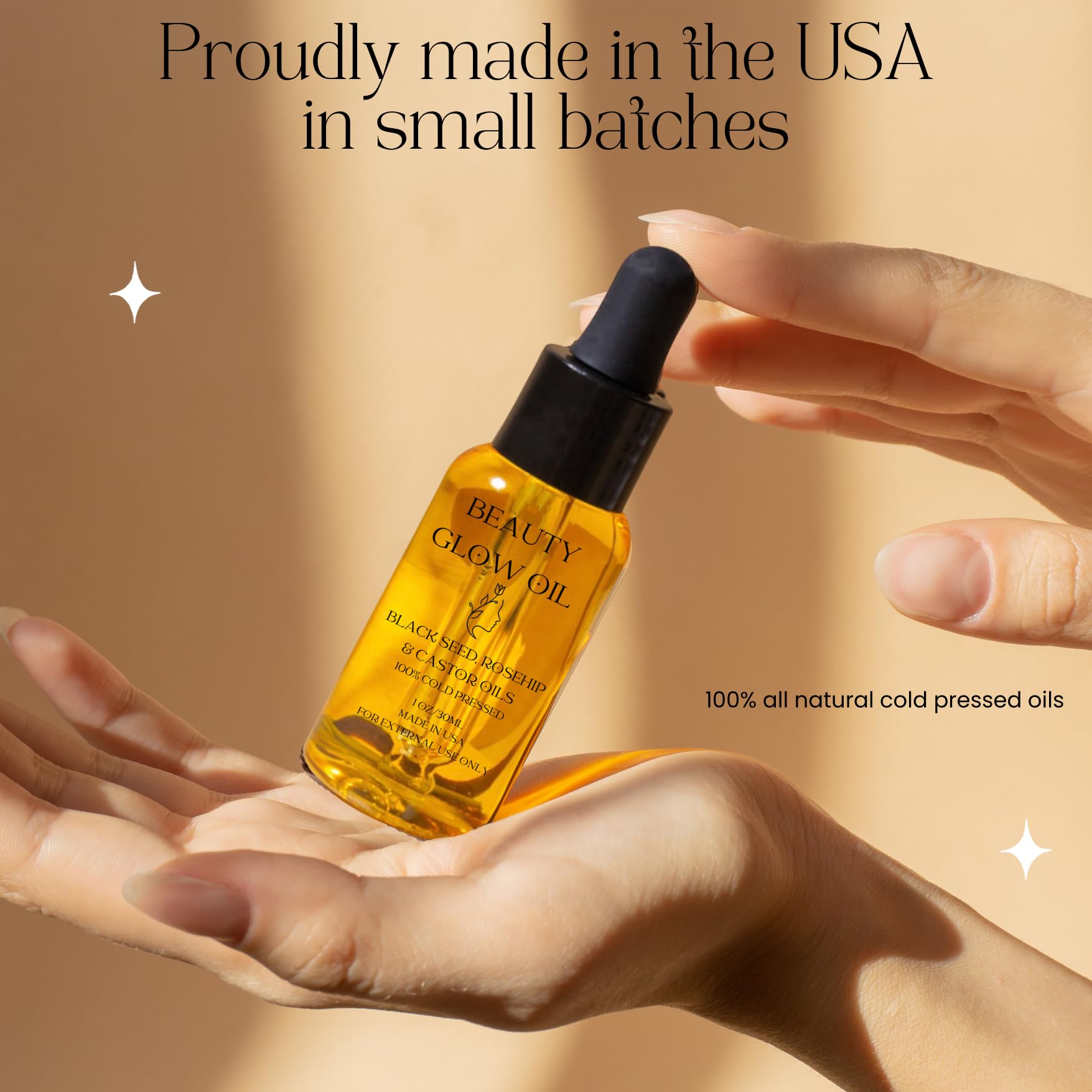 Bad Dog Beauty Glow Oil – Organic Cold-Pressed Black Seed, Rosehip & Castor for Face