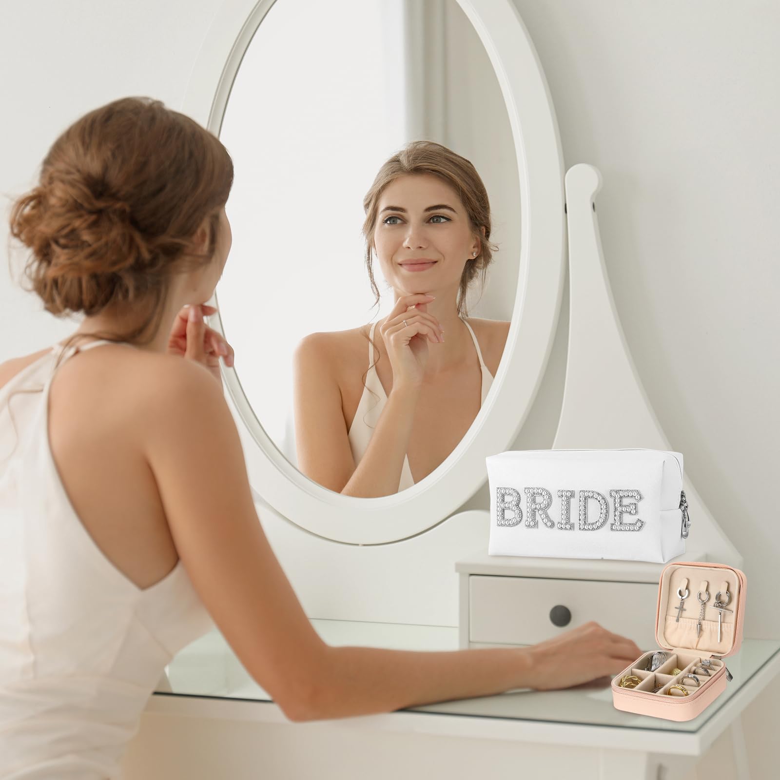 Baderke 17-Pcs Bride to Be Gift Basket – Pink Bridal Shower Gift Set