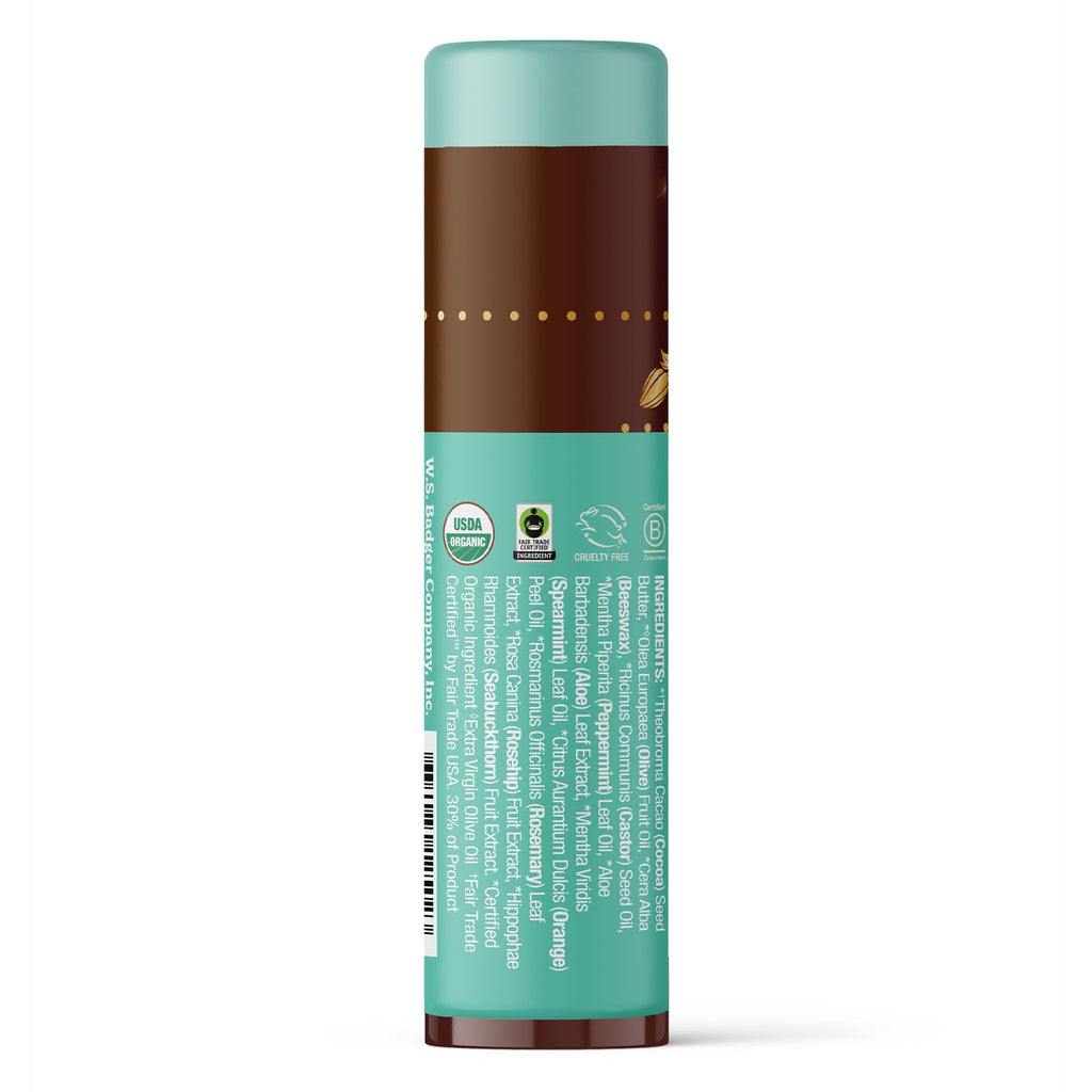 Badger Cool Mint Cocoa Butter Lip Balm – Organic, Long-Lasting Hydration, 4-Pack