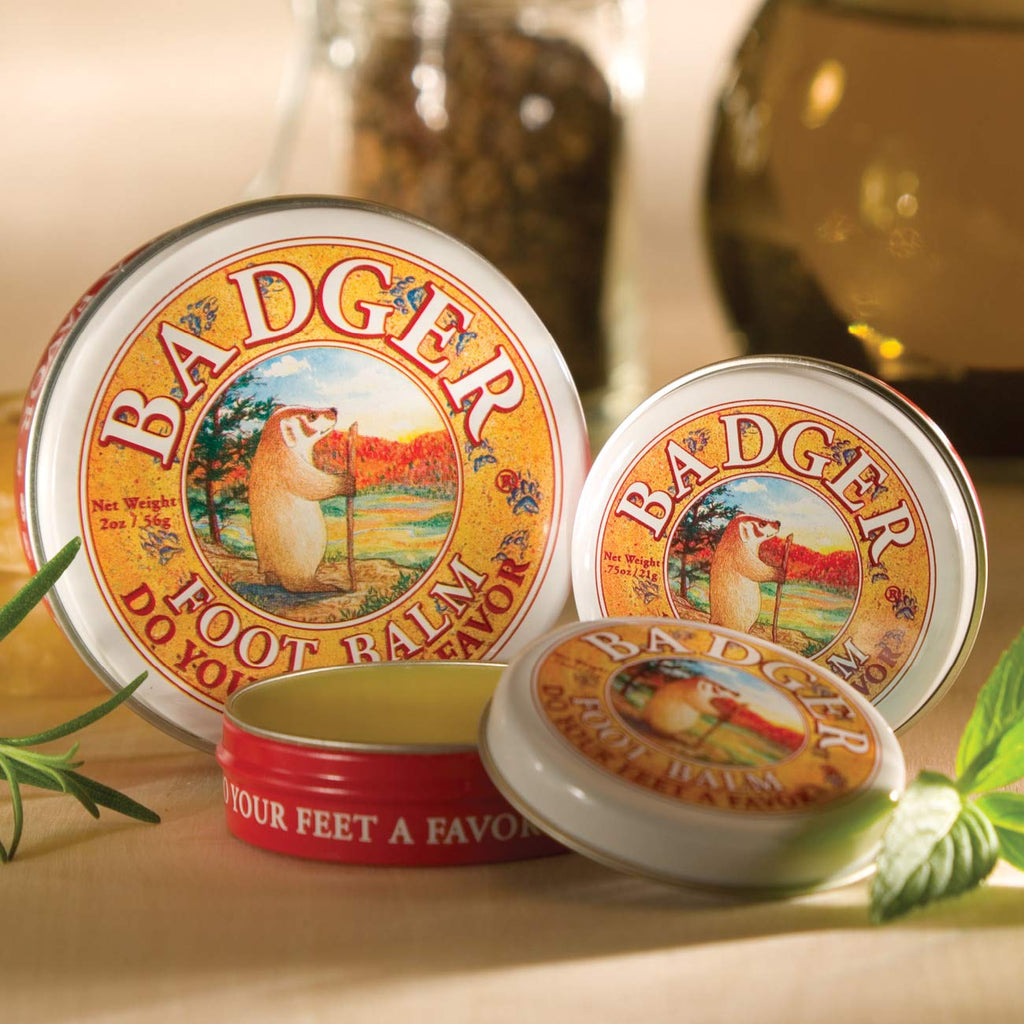 Badger Foot Balm – 100% Organic Foot Cream for Dry Feet & Heels | 2 oz Tin (2-Pack)