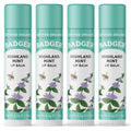 Badger Highland Mint Lip Balm – 100% Organic, Silky Lip Moisturizer (4 Pack)