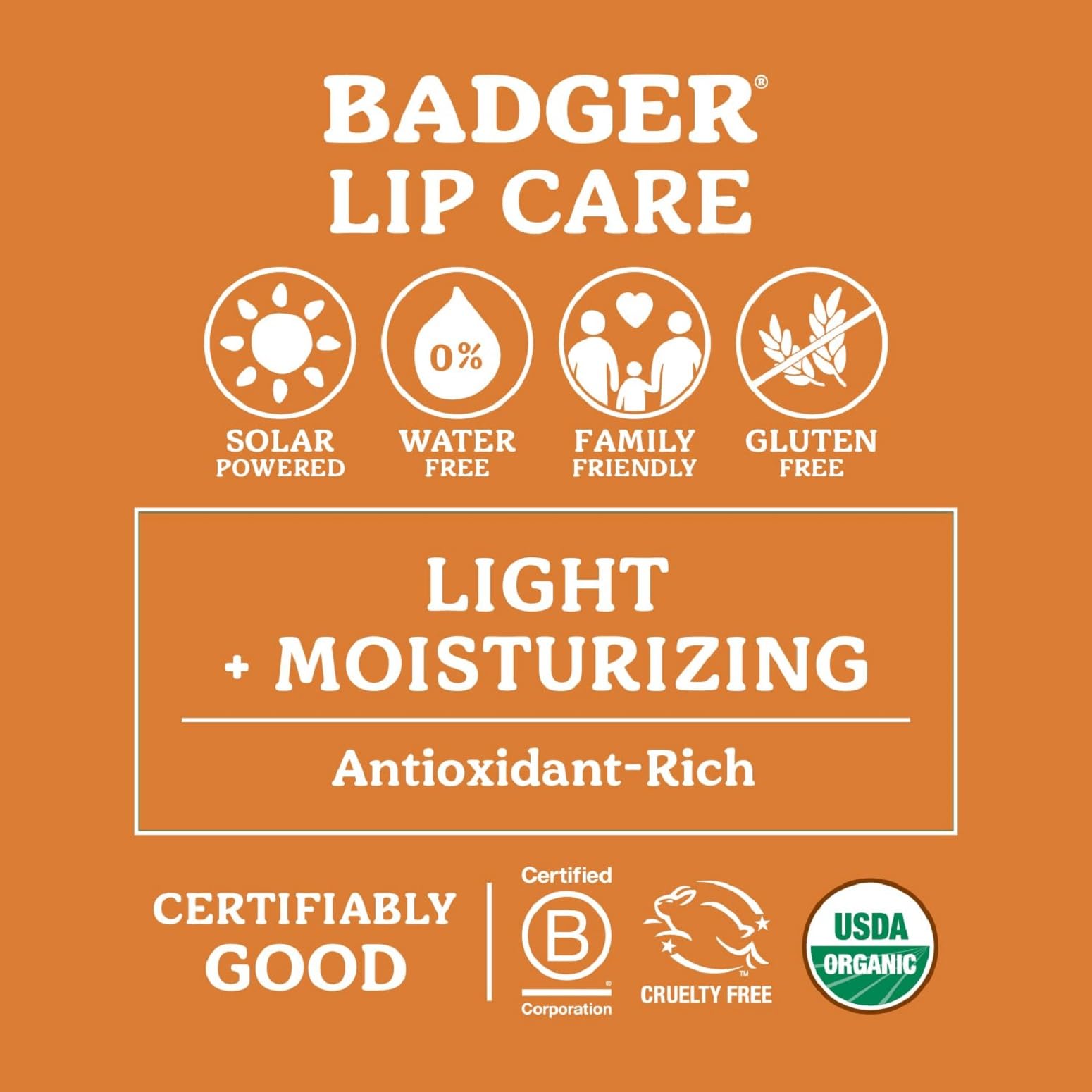 Badger Highland Mint Lip Balm – 100% Organic, Silky Lip Moisturizer (4 Pack)