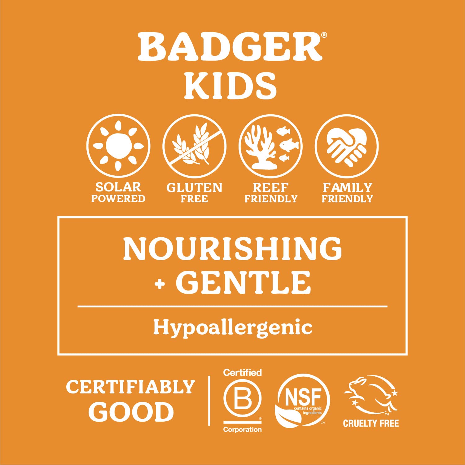 Badger Kids Mineral Sunscreen Combo – SPF 40 Cream + SPF 35 Face Stick