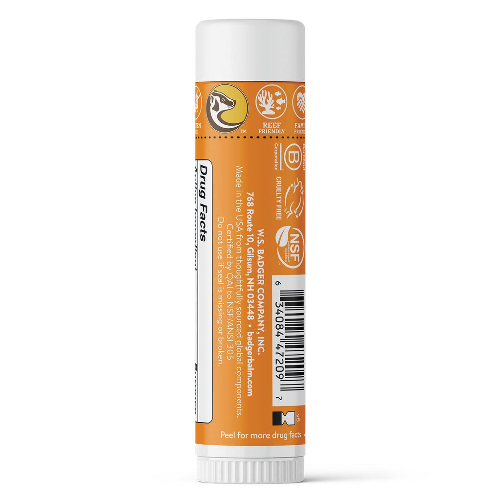 Badger Mineral Kids Sunscreen Face Stick SPF 35 | Travel Size, Reef Safe