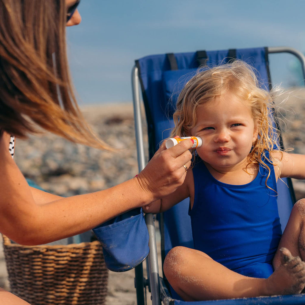 Badger Mineral Kids Sunscreen Face Stick SPF 35 | Travel Size, Reef Safe
