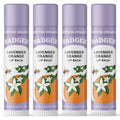Badger Lavender Orange Classic Lip Balm – 100% Organic, Long-Lasting Lip Care (4 Pack)
