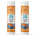 Badger Mineral Kids Sunscreen Face Stick SPF 35 – Travel Size 2-Pack, Reef Safe