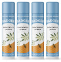 Badger Unscented Classic Lip Balm – 100% Organic, Sensitive Lips, Long Lasting Moisturizer (4 Pack)