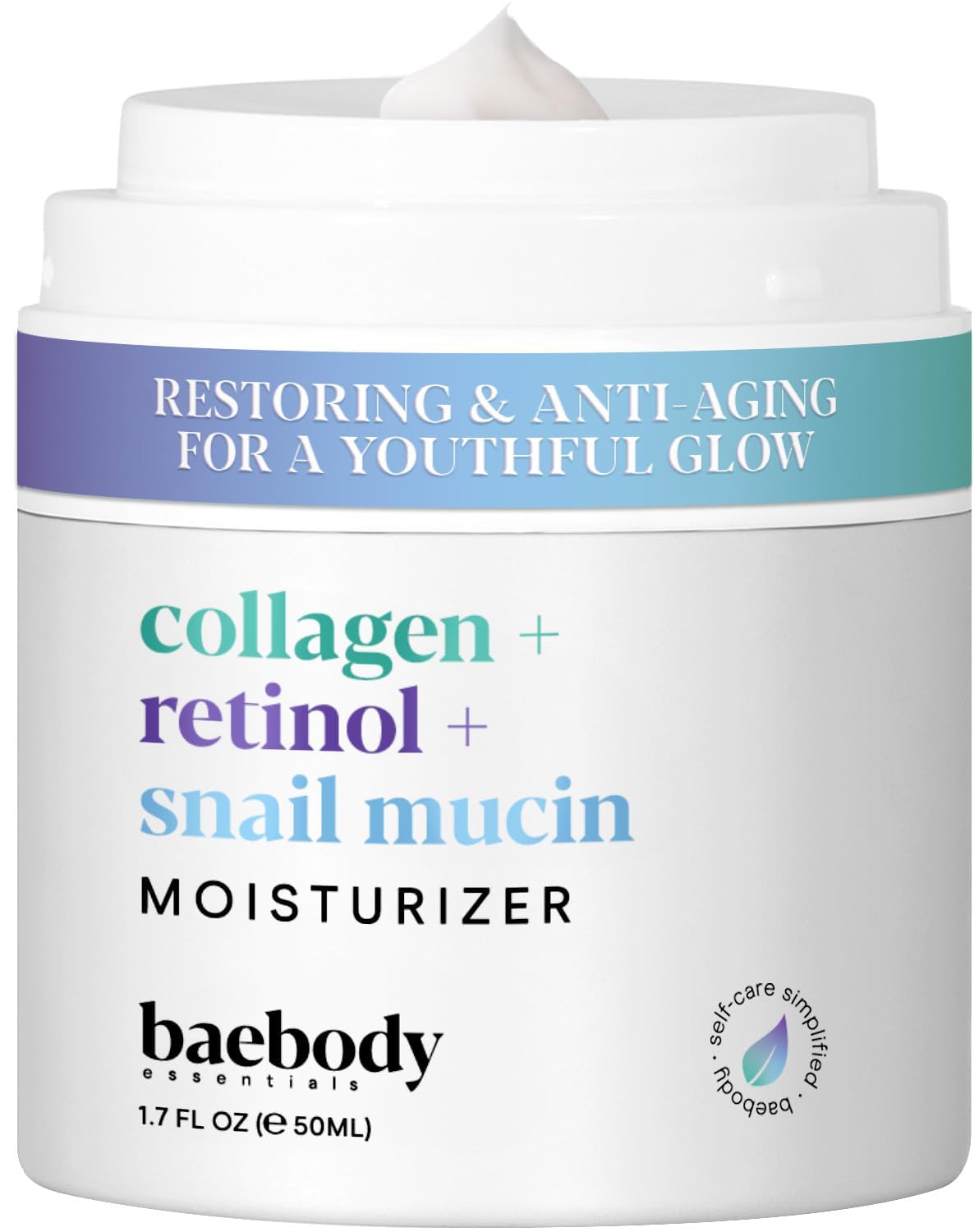 Baebody Collagen Retinol Snail Mucin Moisturizer with Hyaluronic Acid | Anti-Aging Face Cream