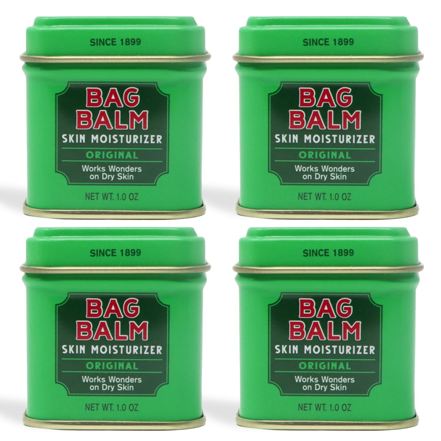 Bag Balm Vermont's Original Ointment — 1 oz Tin (Pack of 4) for Dry Skin