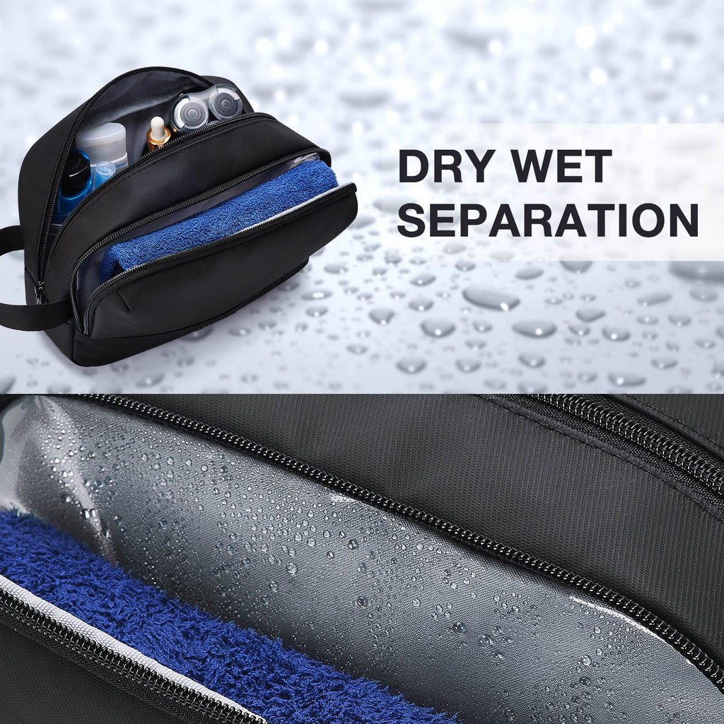 BAGSMART Large Toiletry Bag for Men – Water-Resistant Dopp Kit, Hanging Travel Organizer, Black