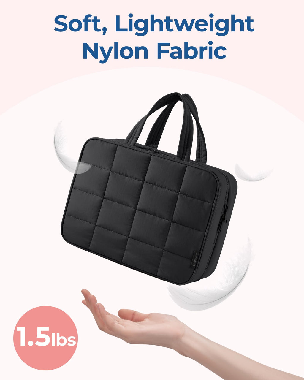 BAGSMART Travel Toiletry Bag with Jewelry Organizer | Hanging Cosmetic Bag