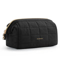 BAGSMART Makeup Bag Travel Toiletry Bag — Wide-Opening, Puffy Padded Organizer, Black