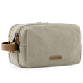 BAGSMART Men’s Toiletry Bag – Canvas Dopp Kit, Water-Resistant, Beige, Medium