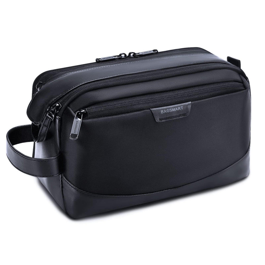 BAGSMART Toiletry Bag for Men | Large Travel Dopp Kit, Water-Resistant, Black