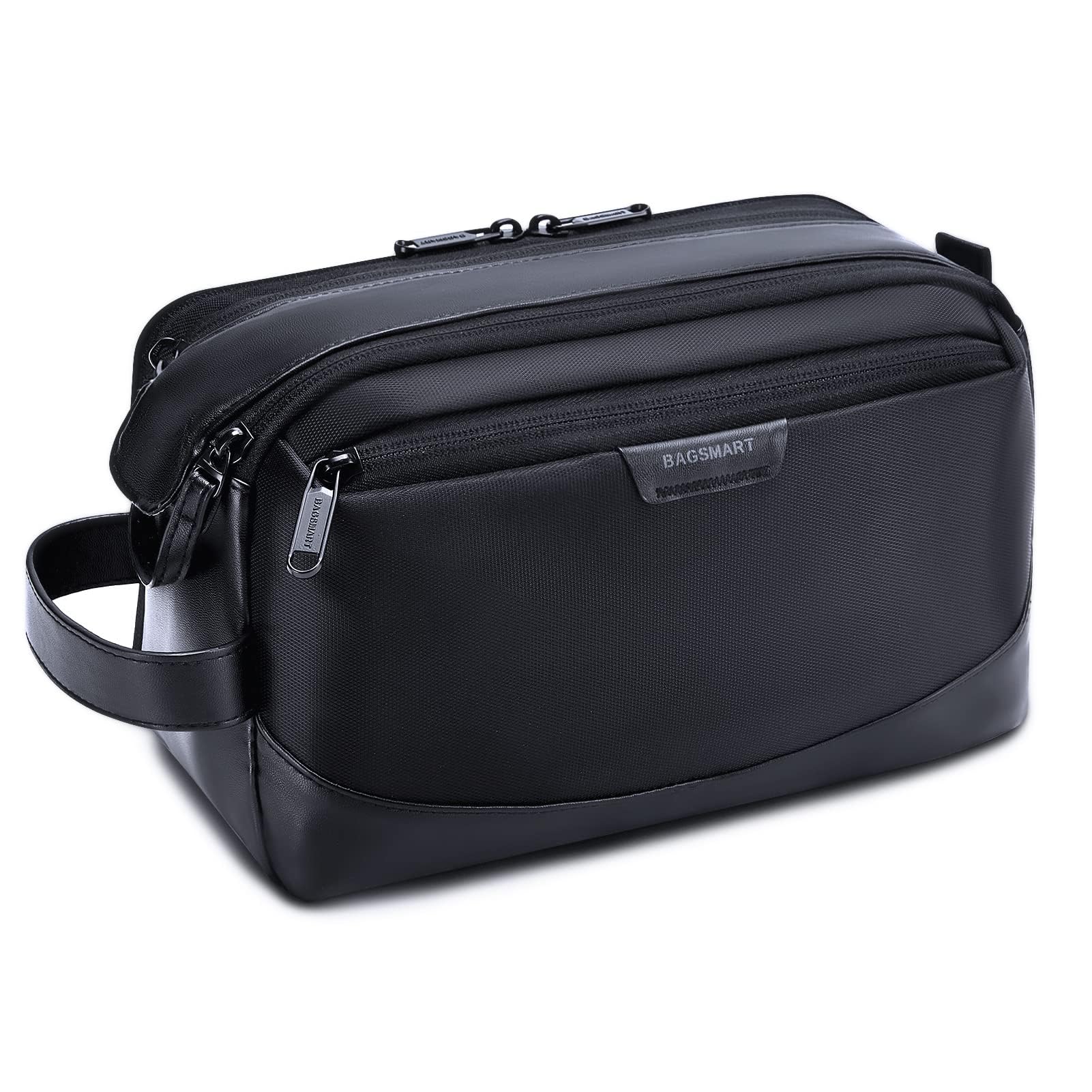 BAGSMART Toiletry Bag for Men | Large Travel Dopp Kit, Water-Resistant, Black