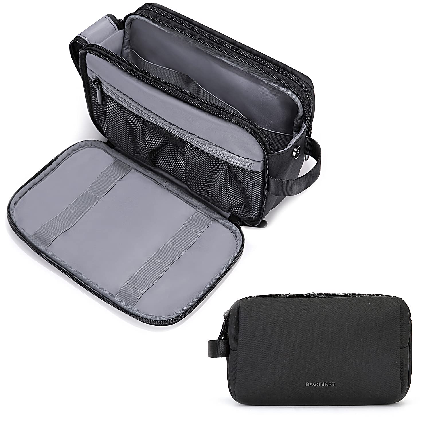 BAGSMART Toiletry Bag for Men - Large, Water-Resistant Travel Dopp Kit & Organizer