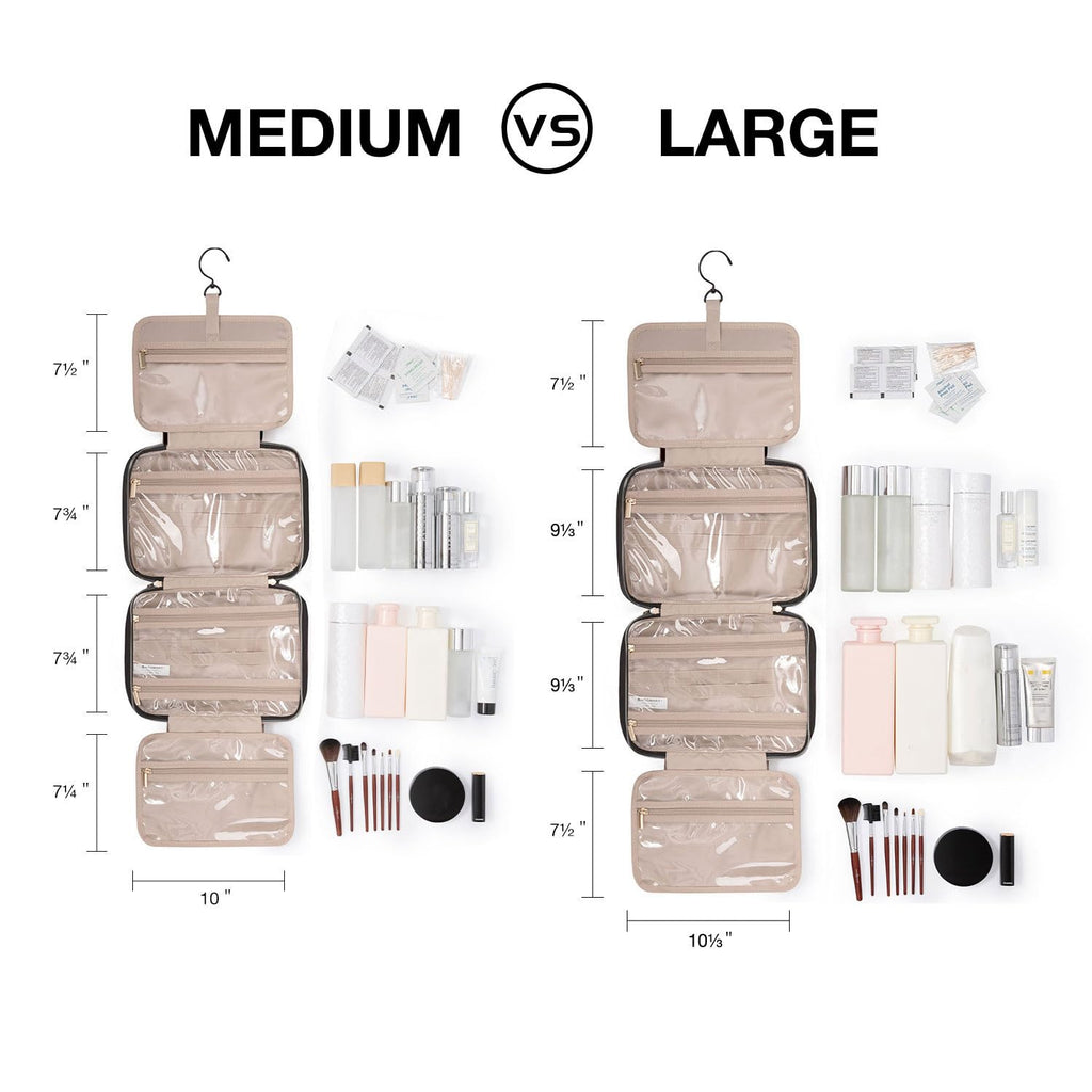 BAGSMART Toiletry Bag with Hanging Hook | Water-Resistant Travel Organizer (Medium, Grey)