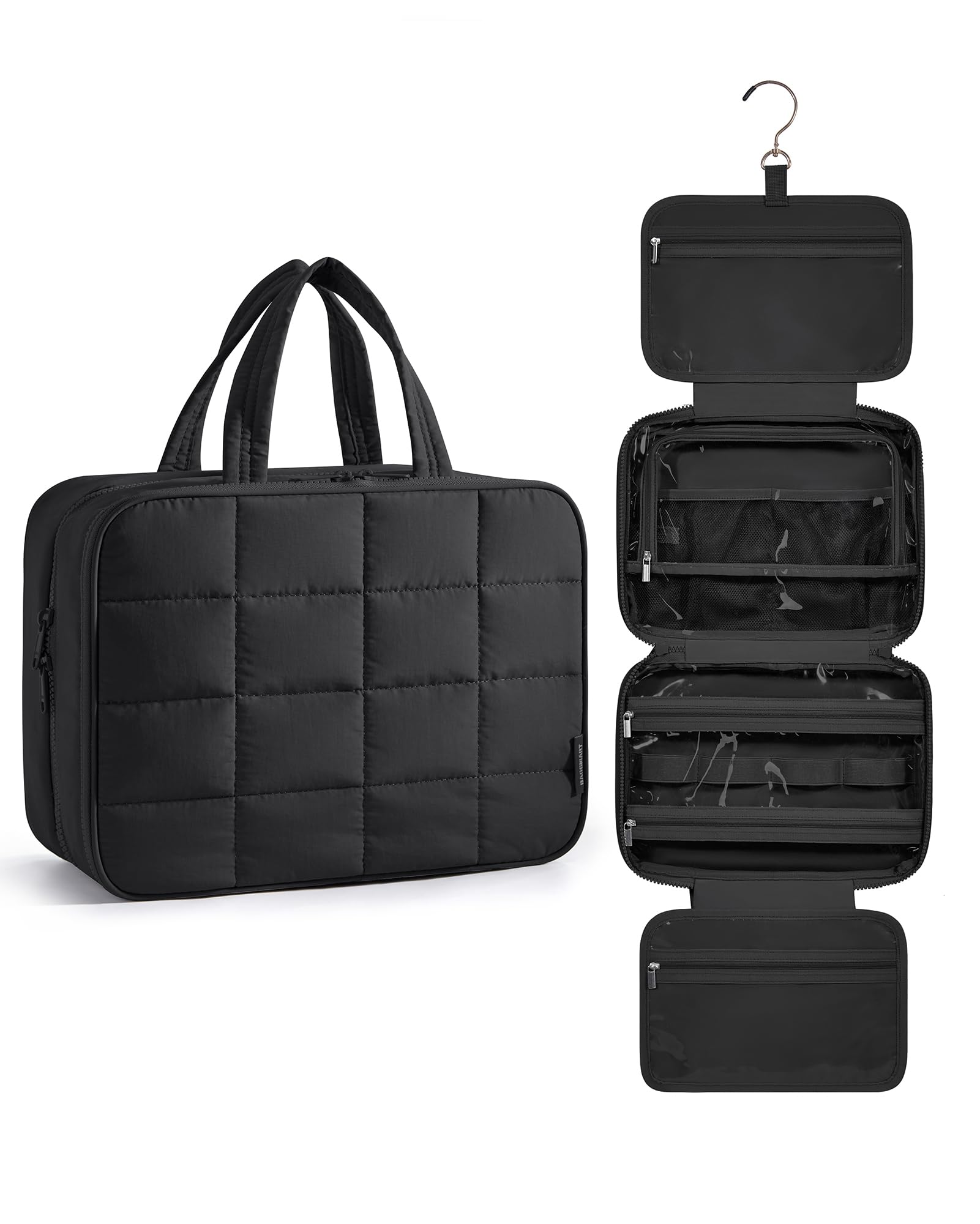 BAGSMART Travel Toiletry Bag with Jewelry Organizer | Hanging Cosmetic Bag