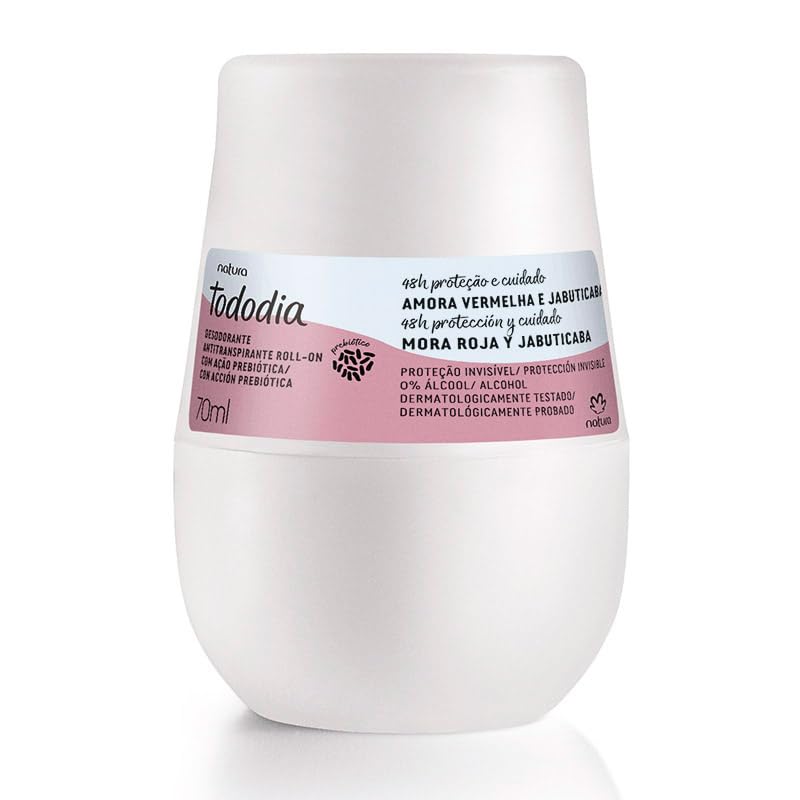 Bagues Natura Tododia Amora Vermelha e Jabuticaba Roll-On Antiperspirant for Women – 70ml (2.36 fl oz)