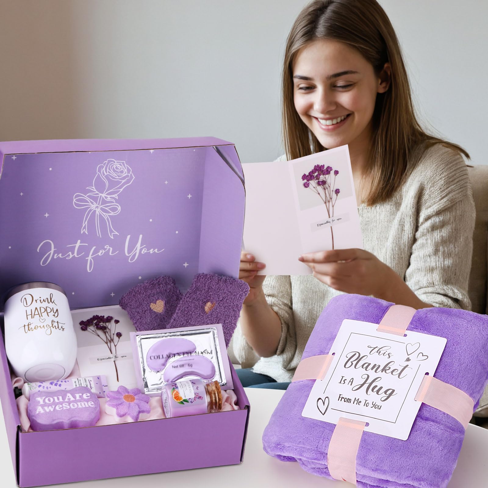 BaiCai Self Care Gifts for Women — Luxury Spa Gift Baskets & Care Packages