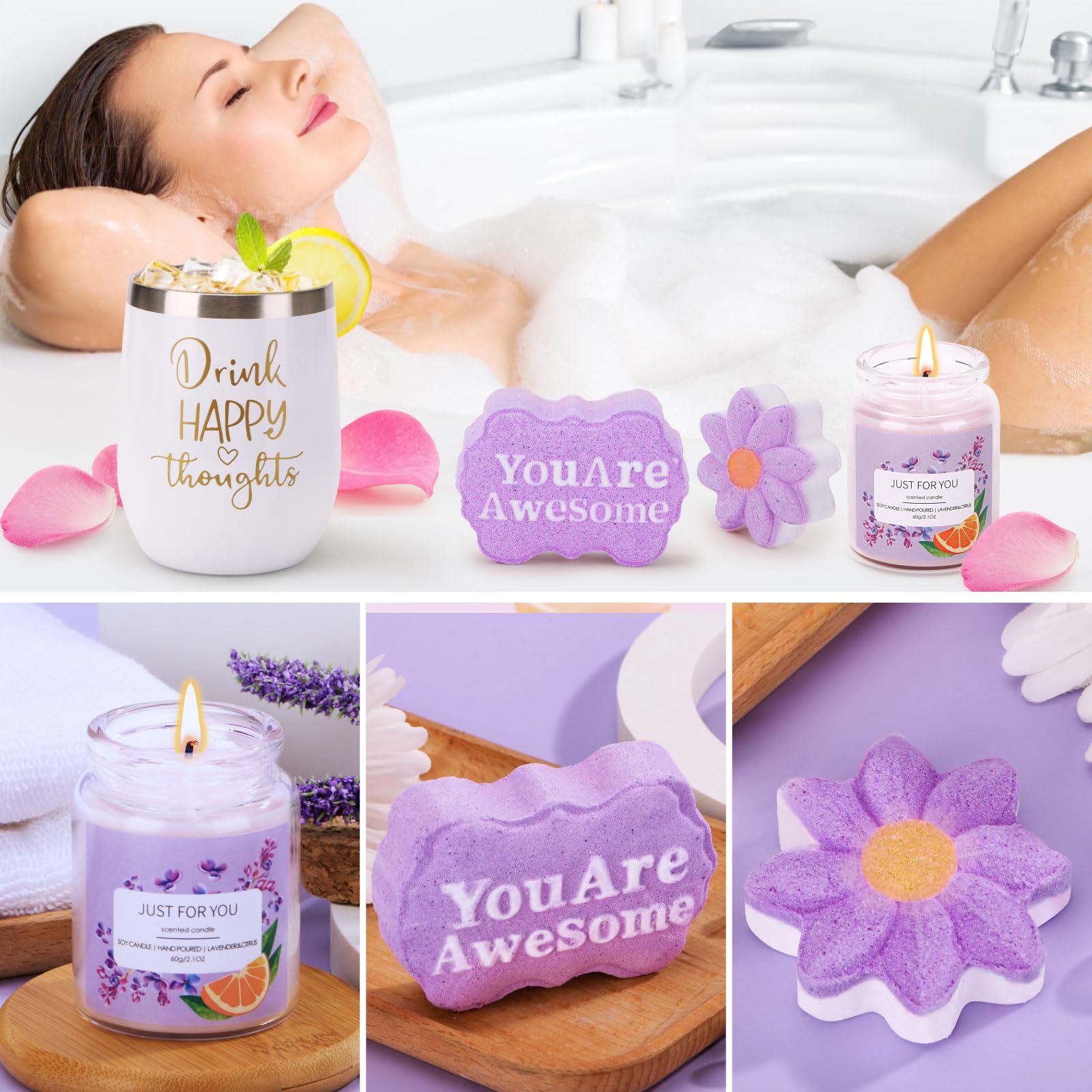 BaiCai Self Care Gifts for Women — Luxury Spa Gift Baskets & Care Packages