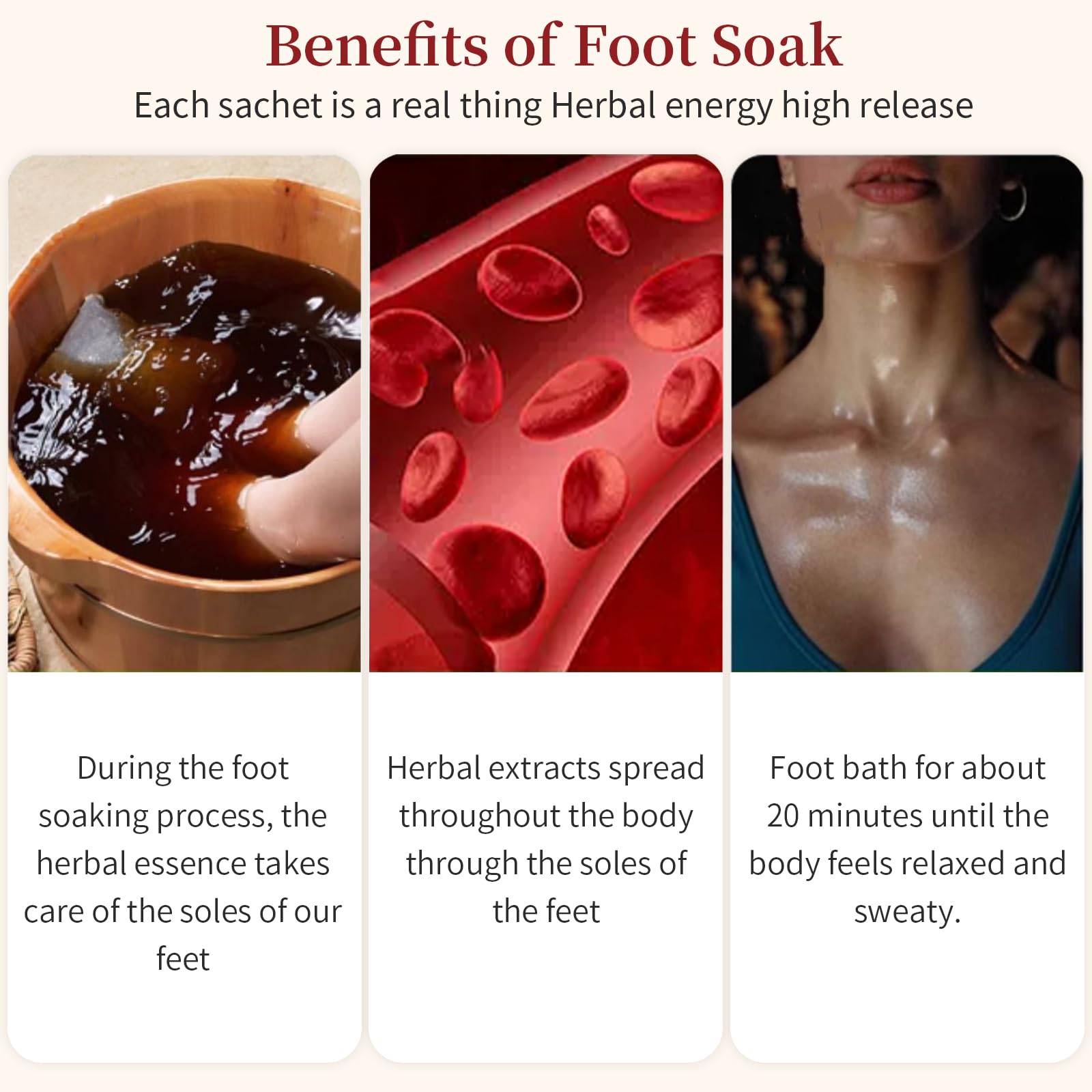 Baihuatang Herbal Foot Soak – 12-Herb Mugwort & Wormwood Bath Bag, 400g